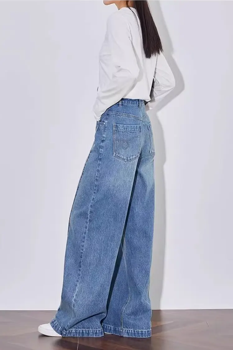 Women's High-Waisted Denim Pants
