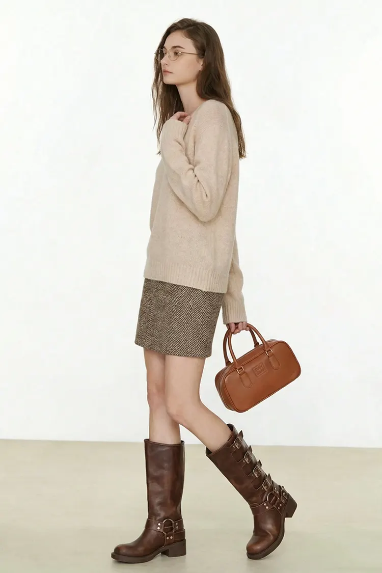 Women's Solid Color Cashmere Sweater