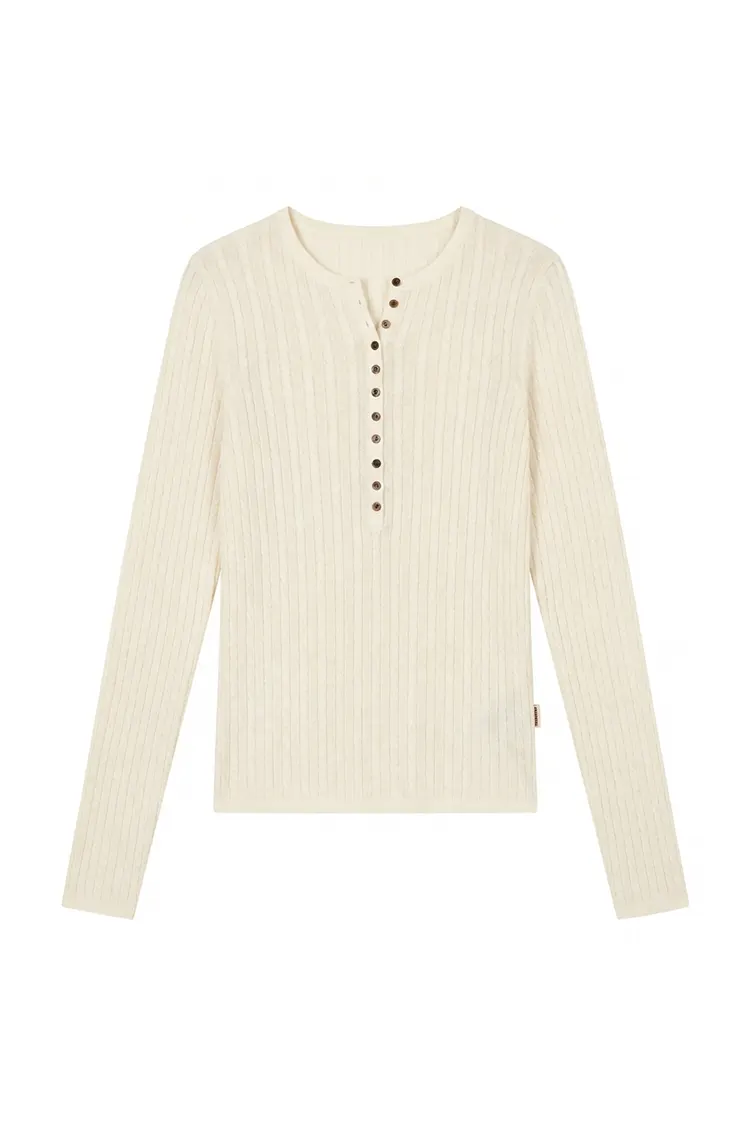 Damski dopasowany sweter wełniany